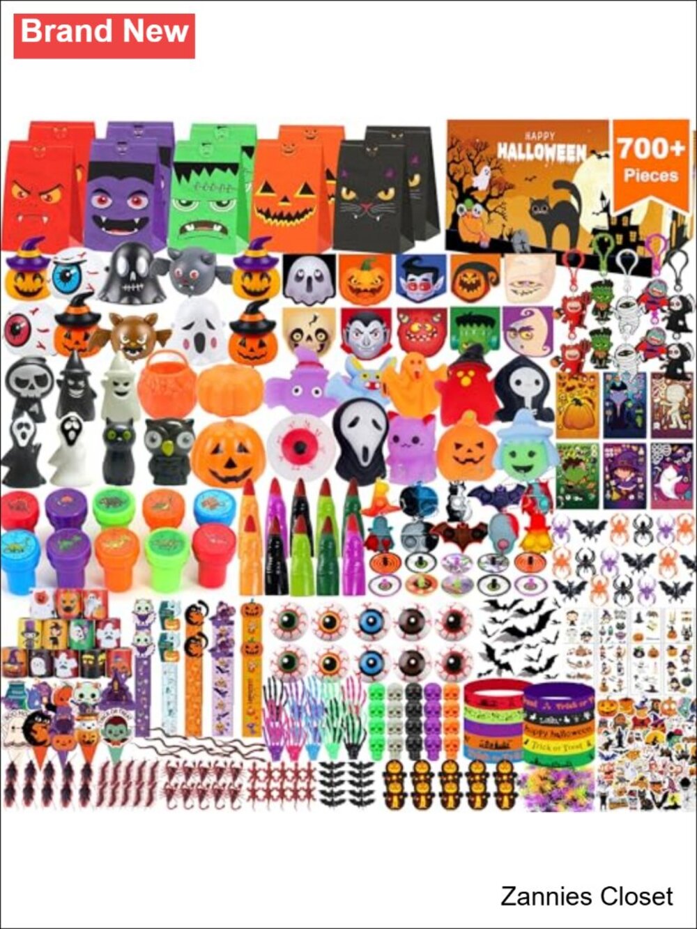 👻 700pc Halloween Party Favors Goody Bag Stuffers Classroom Prizes Non-Candy